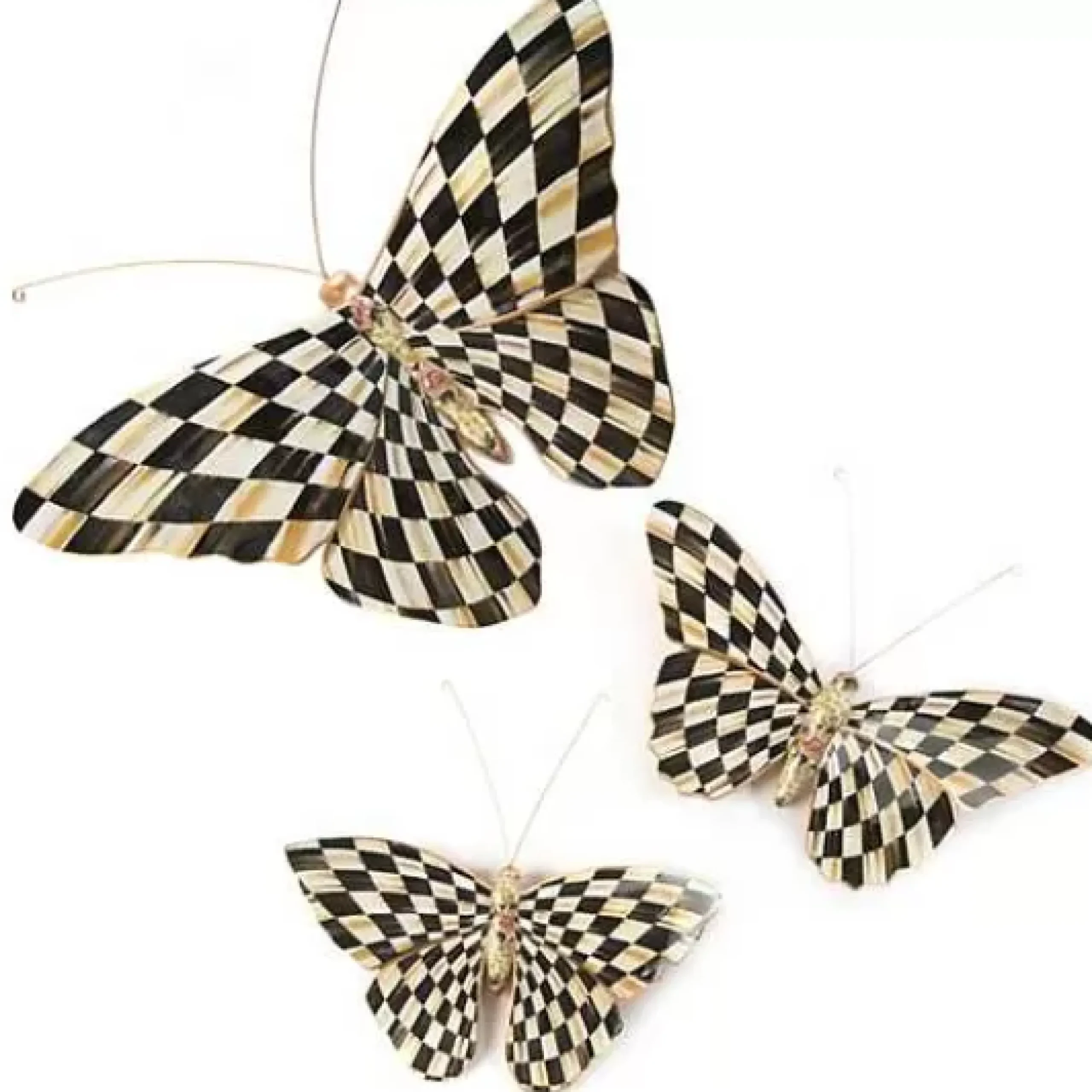 MacKenzie-Childs Courtly Check Butterfly Set< Decor Sets|Room Accents
