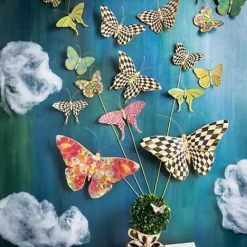 MacKenzie-Childs Courtly Check Butterfly Wall Decor< Room Accents