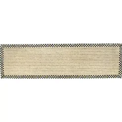 MacKenzie-Childs Courtly Check Cable Wool Sisal 2'6 x 9' Runner< Rugs
