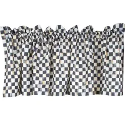 MacKenzie-Childs Courtly Check Cafe Valance< Room Accents