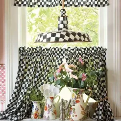 MacKenzie-Childs Courtly Check Cafe Valance< Room Accents