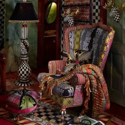 MacKenzie-Childs Courtly Check Ceramic Floor Lamp< Lighting