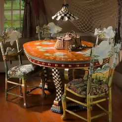 MacKenzie-Childs Courtly Check Ceramic Fluted Hanging Lamp< Lighting