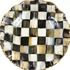 MacKenzie-Childs Courtly Check Ceramic Fluted Dessert Plate< Dinnerware & Flatware