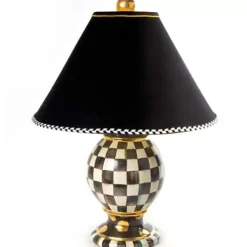 MacKenzie-Childs Courtly Check Ceramic Globe Lamp< Room Accents|Lighting