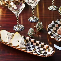 MacKenzie-Childs Courtly Check Ceramic Hors d'Oeuvre Tray< Serveware
