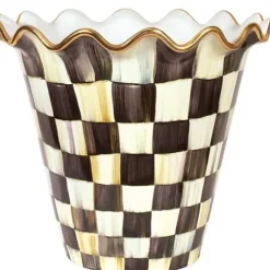 MacKenzie-Childs Courtly Check Ceramic Jumbo Garden Pot< Outdoor