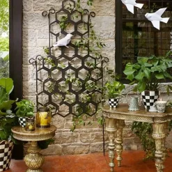 MacKenzie-Childs Courtly Check Ceramic Jumbo Garden Pot< Outdoor