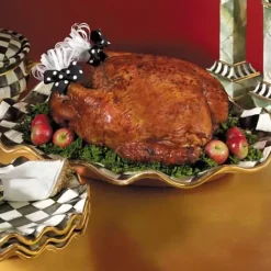 MacKenzie-Childs Courtly Check Ceramic Large Serving Platter< Fall Entertaining|Serveware