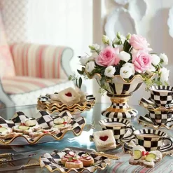 MacKenzie-Childs Courtly Check Ceramic Saucer< The Coffee Shop|Dinnerware & Flatware