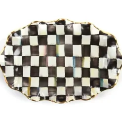 MacKenzie-Childs Courtly Check Ceramic Serving Platter< Serveware