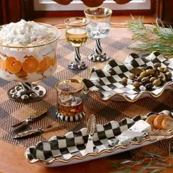 MacKenzie-Childs Courtly Check Ceramic Serving Platter< Serveware