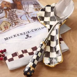 MacKenzie-Childs Courtly Check Ceramic Spoon Rest< Kitchen Utensils & Tools