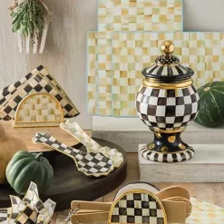 MacKenzie-Childs Courtly Check Ceramic Spoon Rest< Kitchen Utensils & Tools