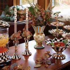 MacKenzie-Childs Courtly Check Ceramic Three Tier Sweet Stand< Bar Entertaining|Serveware