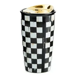 MacKenzie-Childs Courtly Check Ceramic Travel Cup< Accessories|The Coffee Shop