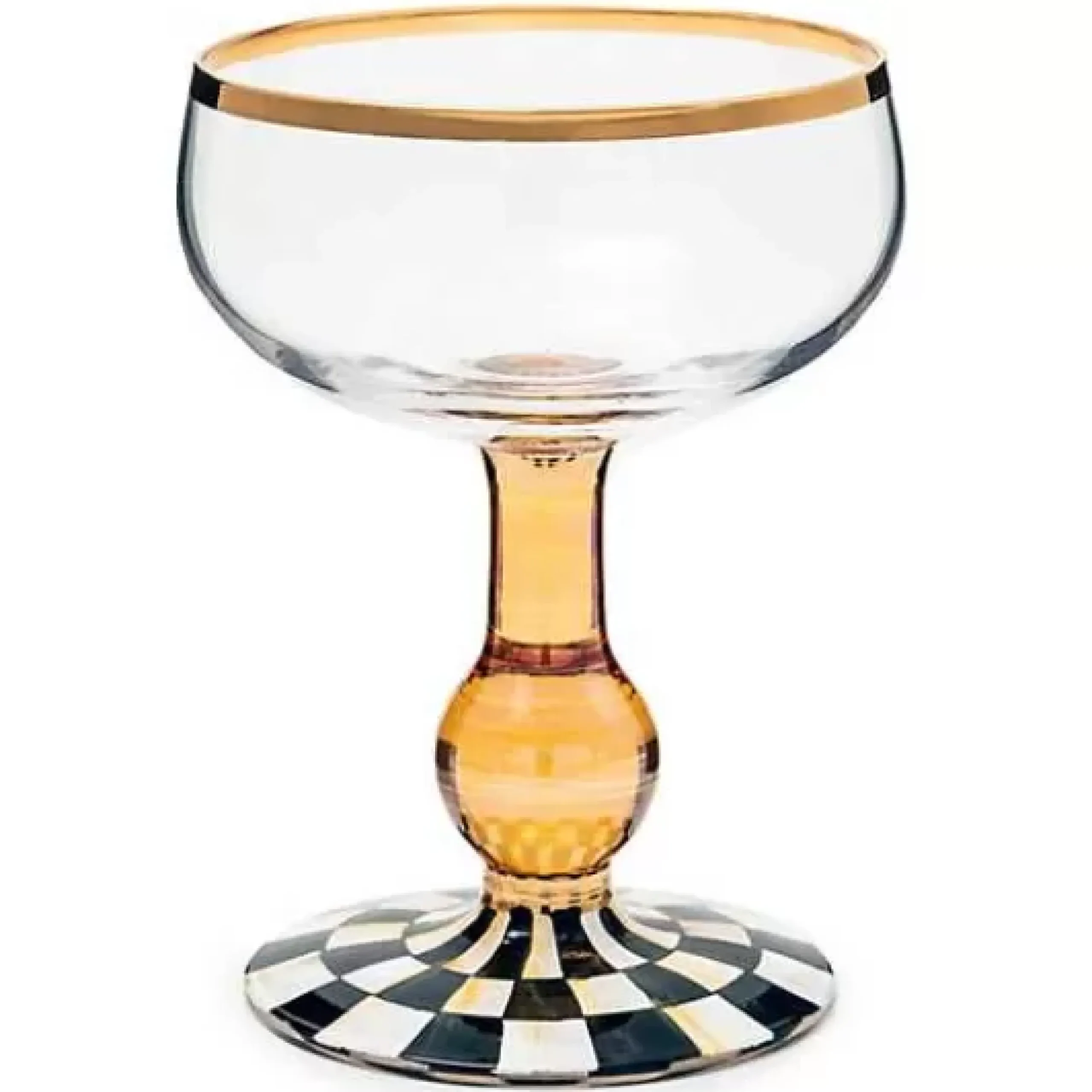 MacKenzie-Childs Courtly Check Coupe Glass< Fall Entertaining|Drinkware