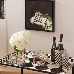 MacKenzie-Childs Courtly Check Coupe Glass< Fall Entertaining|Drinkware