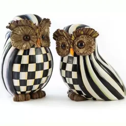 MacKenzie-Childs Courtly Check  Courtly Stripe Owl Set< The Halloween Shop|The Fall Shop