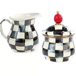 MacKenzie-Childs Courtly Check Creamer  Sugar Bowl Set< Kitchen & Dining Sets|The Coffee Shop