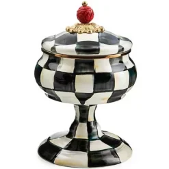 MacKenzie-Childs Courtly Check Curiosity Pot< Bath & Bath Accessories|Room Accents