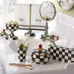 MacKenzie-Childs Courtly Check Curiosity Pot< Bath & Bath Accessories|Room Accents