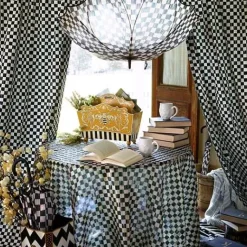 MacKenzie-Childs Courtly Check Curtain Panel< Room Accents