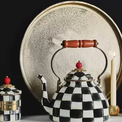 MacKenzie-Childs Courtly Check Demi Canister< Room Accents|Kitchen Storage & Organization
