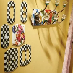 MacKenzie-Childs Courtly Check Double Toggle Switch Plate< Finishing Touches|Room Accents