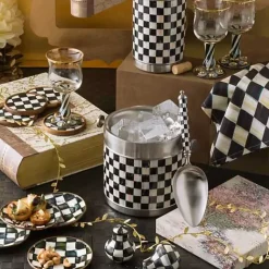 MacKenzie-Childs Courtly Check Enamel Coasters, Set of 4< Table Accessories|Kitchen & Table Linens