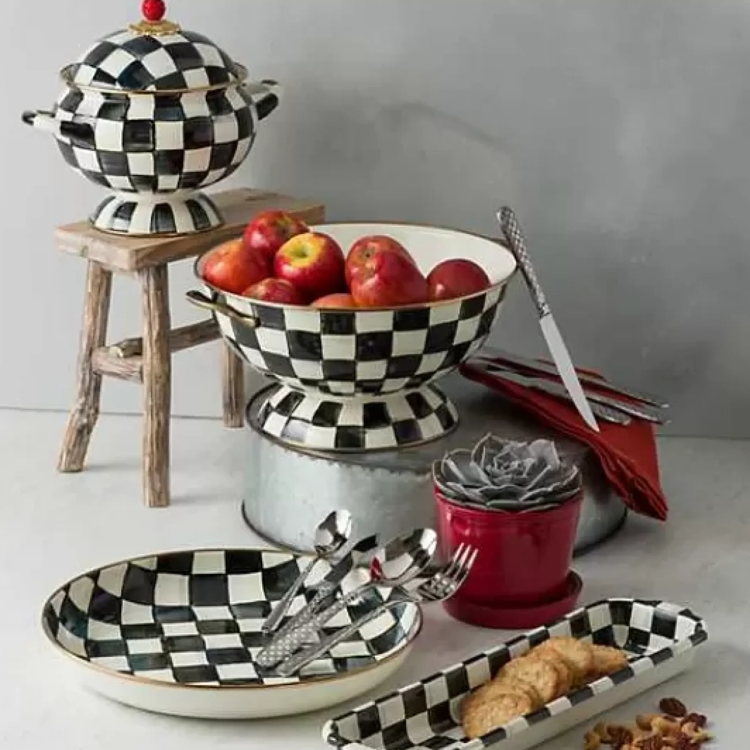 MacKenzie-Childs Courtly Check Everything Bowl< Bar Entertaining|Serveware