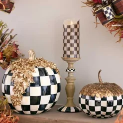 MacKenzie-Childs Courtly Check Flicker 5 Pillar Candle< Candles & Fragrances|Table Accessories