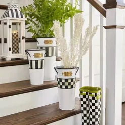 MacKenzie-Childs Courtly Check Flicker 9 Pillar Candle< Candles & Fragrances|Table Accessories