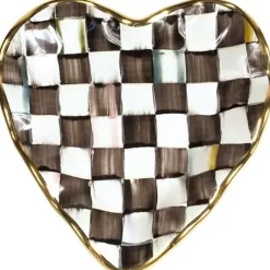MacKenzie-Childs Courtly Check Fluted Heart Plate< Bar Entertaining|Serveware