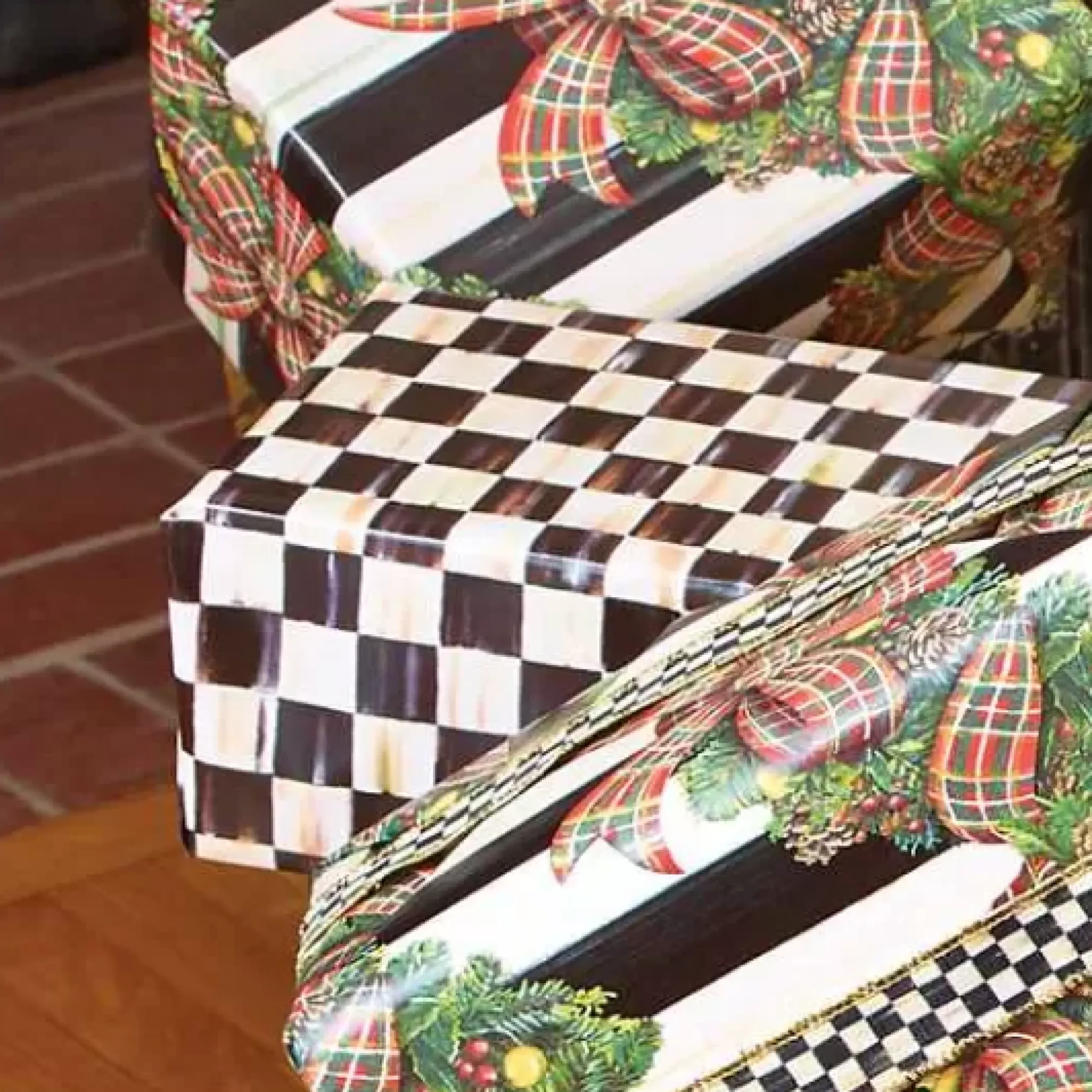 MacKenzie-Childs Courtly Check Gift Wrap, Set of 2< Holiday|Finishing Touches