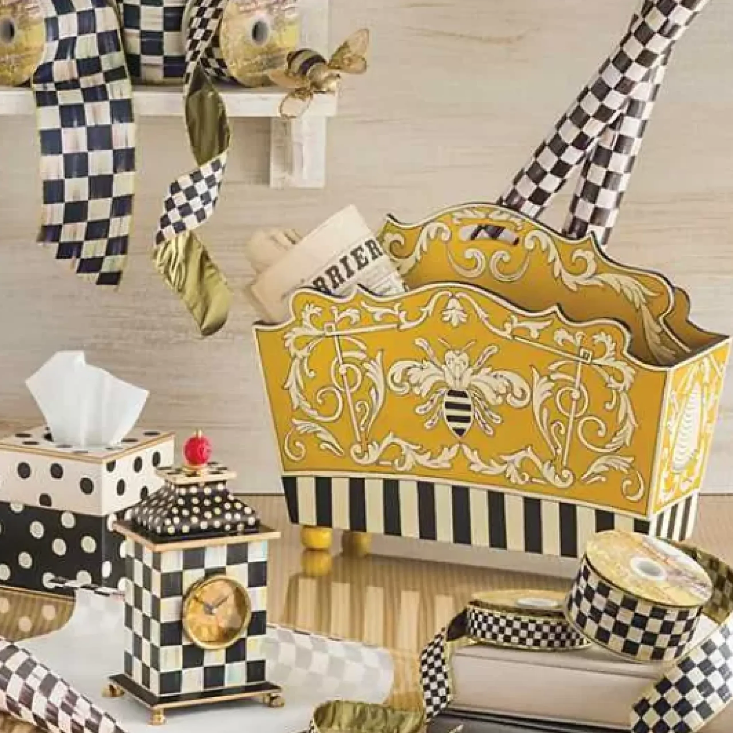 MacKenzie-Childs Courtly Check Gift Wrap, Set of 2< Holiday|Finishing Touches