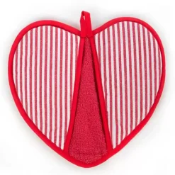 MacKenzie-Childs Courtly Check Heart Potholder< Kitchen & Table Linens