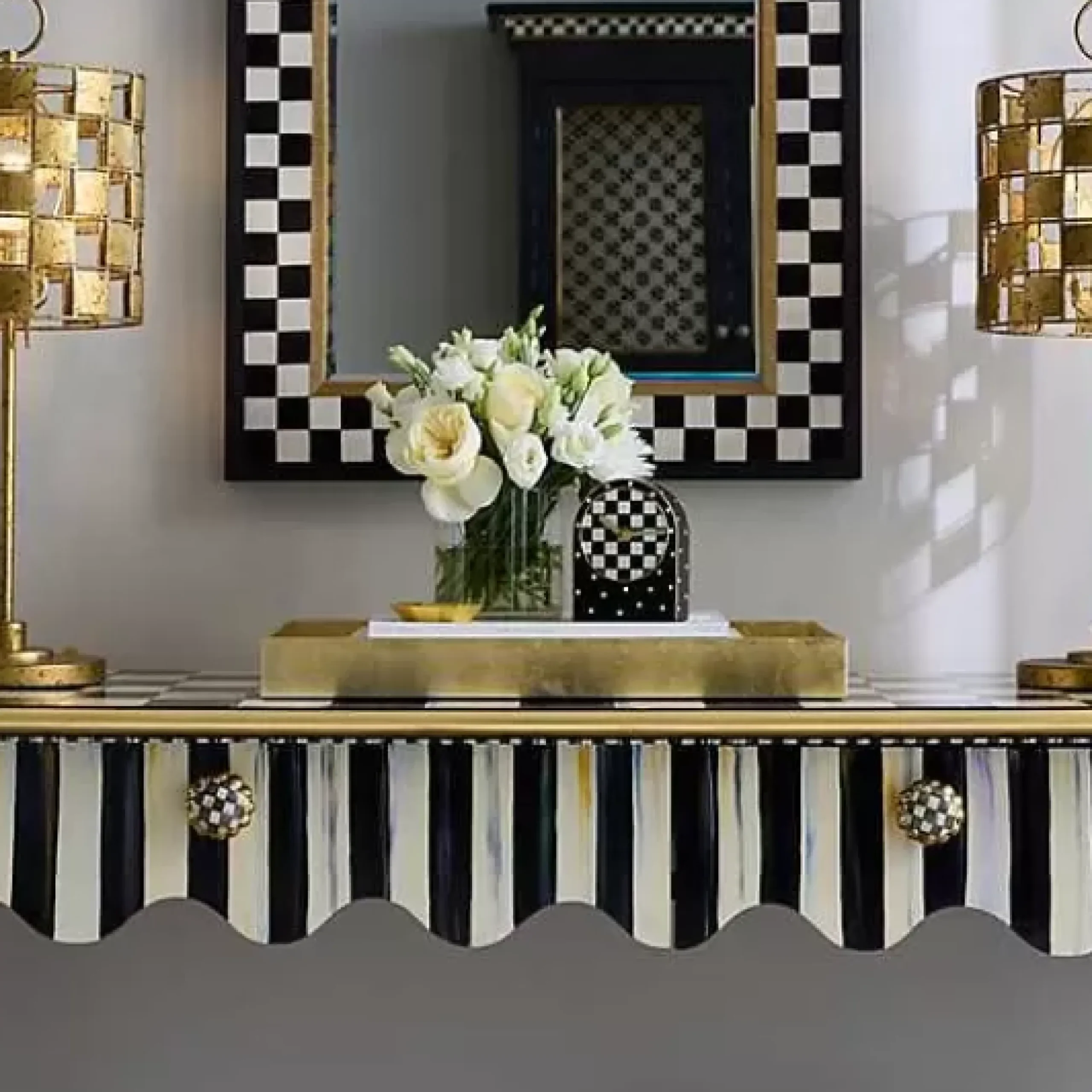 MacKenzie-Childs Courtly Check Lacquer Tray< Room Accents