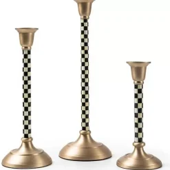 MacKenzie-Childs Courtly Check Large Candlestick< Candles & Fragrances|Room Accents