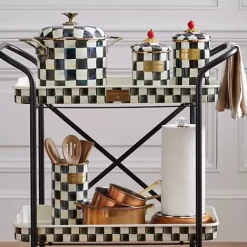 MacKenzie-Childs Courtly Check Large Canister< Room Accents|Kitchen Storage & Organization