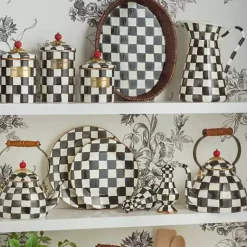 MacKenzie-Childs Courtly Check Large Canister< Room Accents|Kitchen Storage & Organization