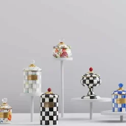 MacKenzie-Childs Courtly Check Large Canister< Room Accents|Kitchen Storage & Organization