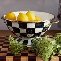 MacKenzie-Childs Courtly Check Large Colander< Kitchen Utensils & Tools