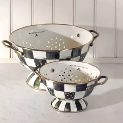 MacKenzie-Childs Courtly Check Large Colander< Kitchen Utensils & Tools