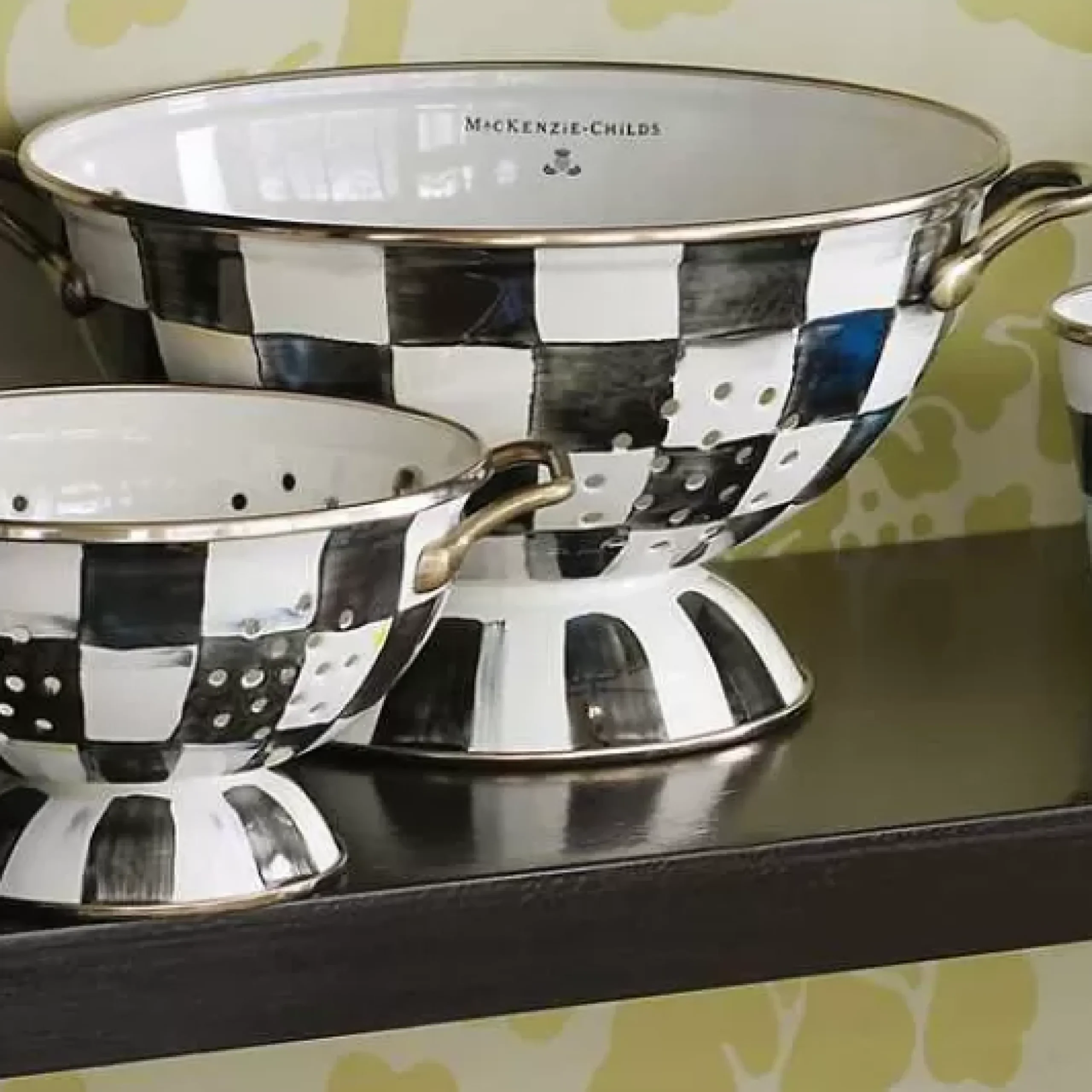 MacKenzie-Childs Courtly Check Large Colander< Kitchen Utensils & Tools