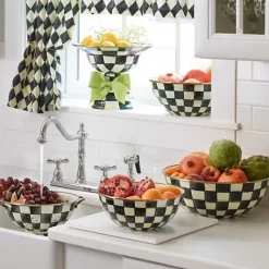 MacKenzie-Childs Courtly Check Large Colander< Kitchen Utensils & Tools
