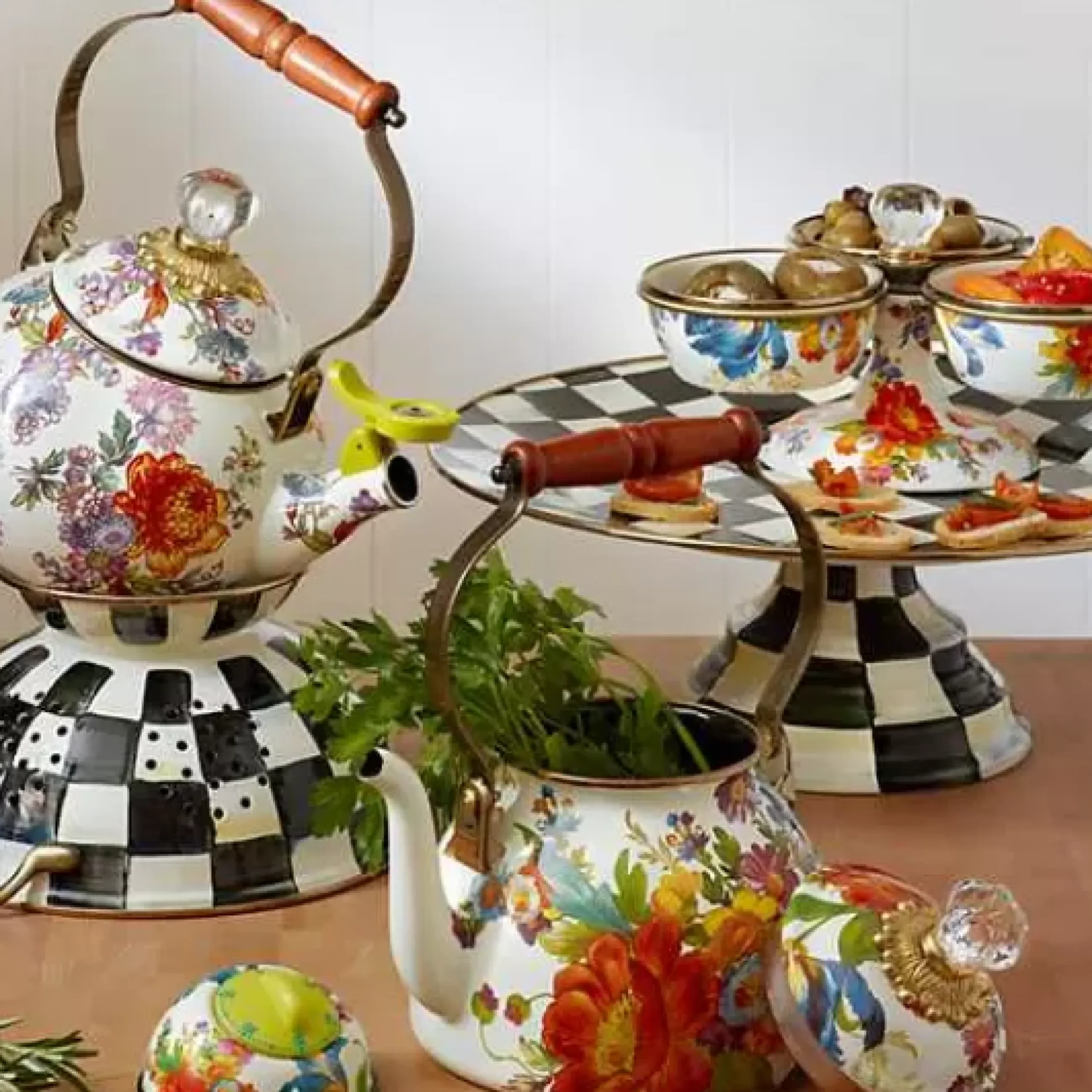 MacKenzie-Childs Courtly Check Large Colander< Kitchen Utensils & Tools