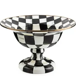 MacKenzie-Childs Courtly Check Large Compote< Serveware