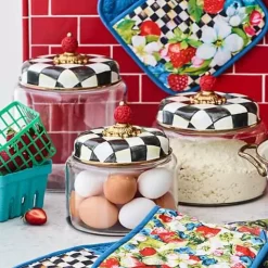 MacKenzie-Childs Courtly Check Large Kitchen Canister< Room Accents