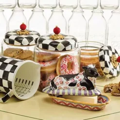 MacKenzie-Childs Courtly Check Large Kitchen Canister< Room Accents